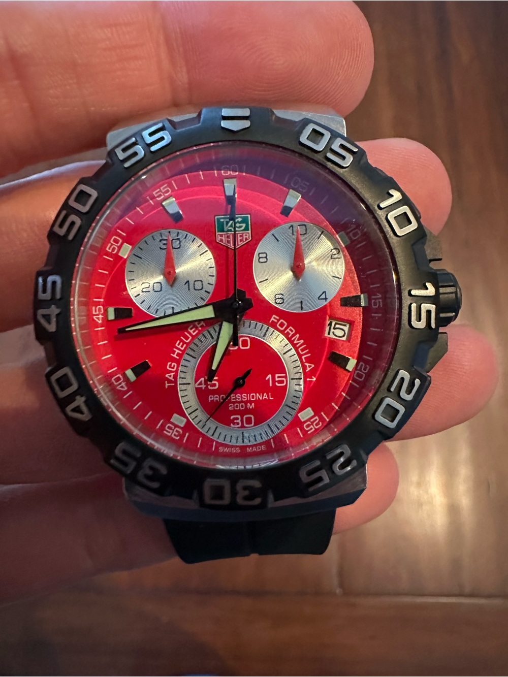 Clone Tag Heuer Formula 1 Red Dial Chronograph Men’s Watch